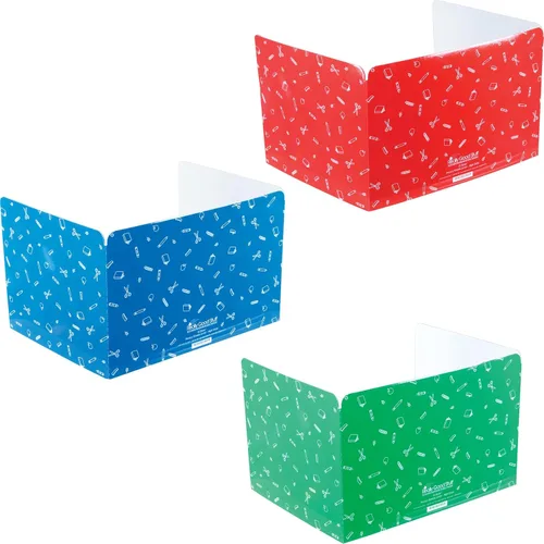 Really Good Stuff Juego de 12 protectores de privacidad estándar, 3 colores de grupo, crea un entorno de aprendizaje sin distracciones, acabado