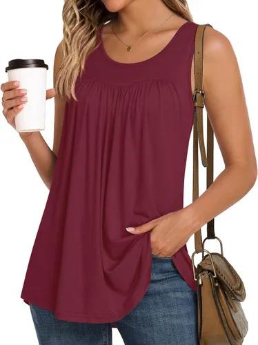 Miniatura 2 de LONGYUAN - Camisetas sin mangas para mujer