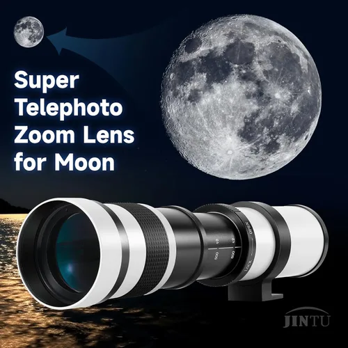 Miniatura 6 de JINTU 420-1600mm F/8.3 Lente de Zoom Telefoto Enfoque Manual para Lentes de Montura EF de Canon 4000D 2000D 1200D T8i T7 T7i T6 T6s T6i T5 T5i 80D