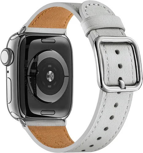 Miniatura 45 de MNBVCXZ Correas de cuero compatibles con Apple Watch para mujeres, correa de repuesto genuina para iWatch Series 11 10 9 8 7 6 5 4 3 2 1 SE 3 SE 2
