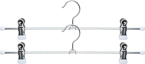 Miniatura 22 de Mawa by Reston Lloyd - Percha antideslizante que ahorra espacio para pantalones y faldas con dos clips, estilo K/40D, juego de 10, 15 3/4 pulgadas