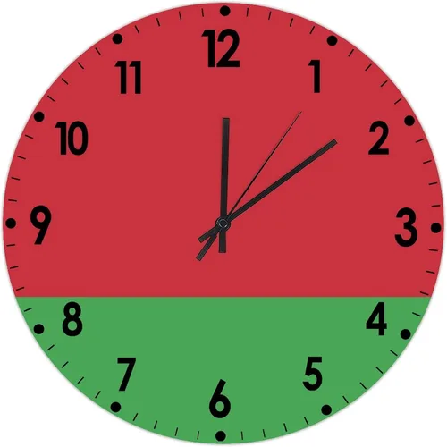 Miniatura 735 de Cheyan Reloj de pared con bandera de Canadá de 12 pulgadas, silencioso, sin tictac, de PVC, funciona con pilas, reloj redondo decorativo, regalo
