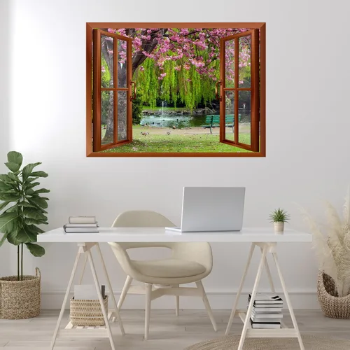 Miniatura 12 de wall26 Adhesivo de pared extraíble/mural de pared Spring on the Plains Creative Window View Decoración de pared - 36 x 48 pulgadas Primavera