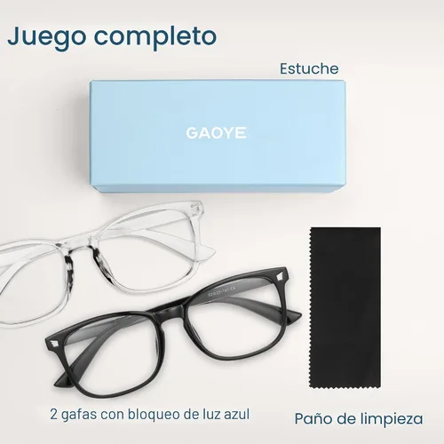 Miniatura 7 de Gaoye Eyewear Frames for Men - Blue Light Blocking Square Glasses, Anti UV Ray Computer Gaming, Blue Blockers for Women
