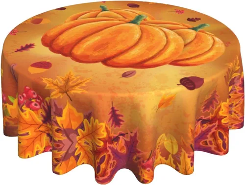 Miniatura 17 de Mantel rústico de madera para mesa redonda de estilo campestre, mantel de cocina y comedor turquesa, lavable, para decoración, 60x90 pulgadas