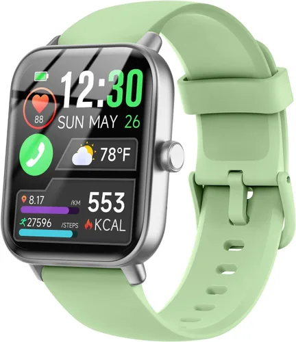 Miniatura 14 de Quican Relojes inteligentes para mujer, compatibles con teléfonos iPhone y Android, llamadas, monitor de frecuencia cardíaca/sueño, Alexa, reloj