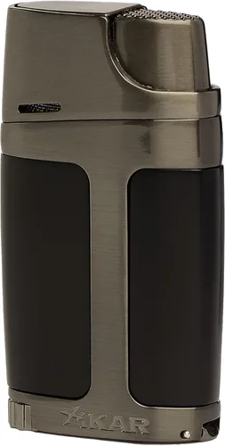 Miniatura 9 de Xikar ELX - Encendedor de llama de doble chorro con punzón de puros de 0.354 in, diseño ergonómico, bronce vintage Bronce con negro