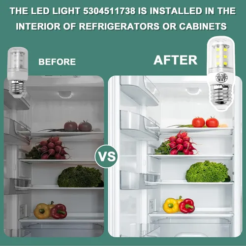 Miniatura 4 de Bombilla de refrigerador AMI PARTS KEI D34L 5304511738 E27 Bombilla LED para refrigerador 3.5W Compatible con bombilla de refrigerador frigidaire