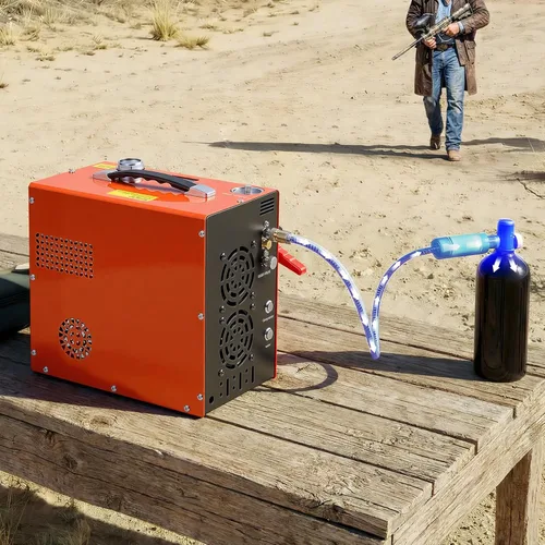 Miniatura 9 de VEVOR Compresor de aire PCP, compresor de pistola de aire PCP portátil de 4500 PSI/30 Mpa, sistema de refrigeración de agua y ventilador integrado