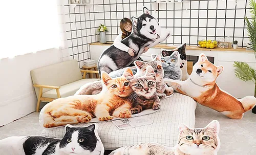 Miniatura 2 de Cojín de almohada animal de la forma del perro de Shiba Inu 3D