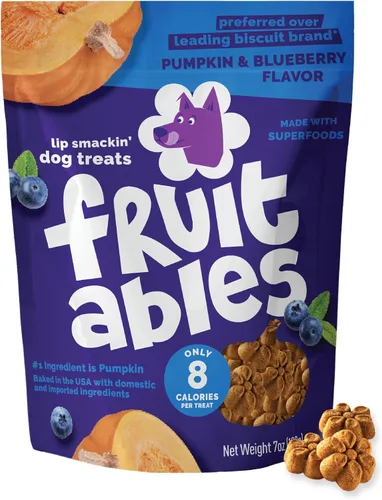 Miniatura 33 de Fruitables Golosinas horneadas para perros, golosinas saludables de calabaza para perros, bajas en calorías y deliciosas, sin trigo, maíz o soja
