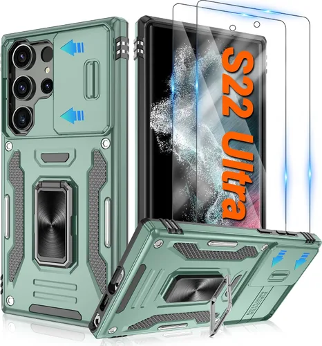 Miniatura 34 de Atump Funda para Motorola Moto G Play 2024 (4G) con [paquete de 2] protector de pantalla HD y cubierta para cámara deslizante, soporte de anillo