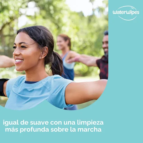 Miniatura 5 de WaterWipes Sensitive+ On The Go Wipes, 3 en 1 limpia, cuida, protege, 99.9% de agua, toallitas húmedas hipoalergénicas y sin perfume, 28