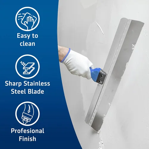 Miniatura 2 de Cuchilla para Encintado Profesional de 18" Hoja de Acero Inoxidable Premium con Agarre Suave La Mejor Herramienta de Encintado para Paneles
