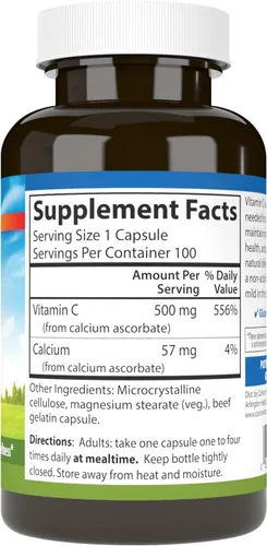 Miniatura 2 de Carlson - Mild-C, 500 mg, vitamina C tamponada, apoyo inmunológico y bienestar óptimo, antioxidante, 100 cápsulas