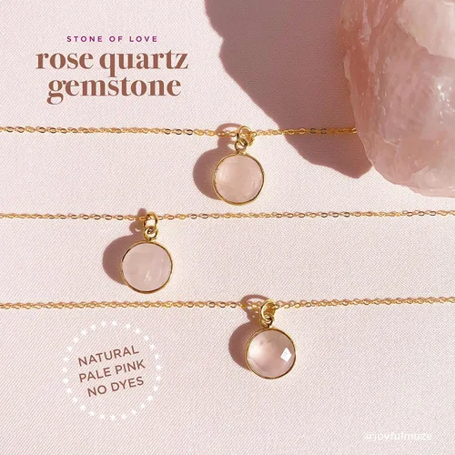 Miniatura 2 de Collar con colgante redondo, piedras preciosas naturales, labradorita, piedra lunar arcoíris, cristal, cuarzo rosa, amatista, citrino, plata de ley