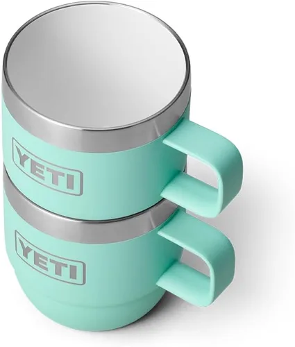 Miniatura 7 de YETI Rambler - Taza apilable de 6 oz, de acero inoxidable, aislada al vacío para espresso/café, paquete de 2 Verde mar