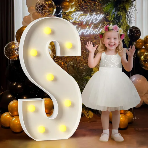 Miniatura 21 de Mixifox Letras V de marquesina de 3 pies, letras grandes iluminadas de 3 pies de alto con luces, letra grande para boda, compromiso, graduación