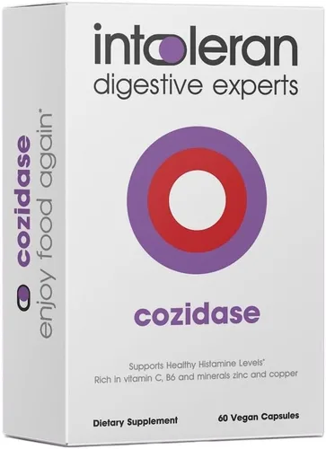 Intoleran Cozidase - 60 cápsulas | Suplemento para la intolerancia a la histamina y la deficiencia de DAO | Estimula la producción de enzimas