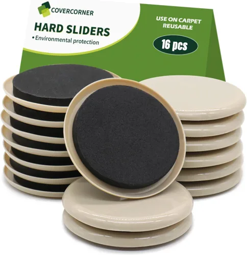 Miniatura 14 de Deslizadores de muebles para alfombra 4 piezas - 9 1/2 pulgadas Deslizadores para mover muebles, protectores de pisos para patas de sillas - Mueve