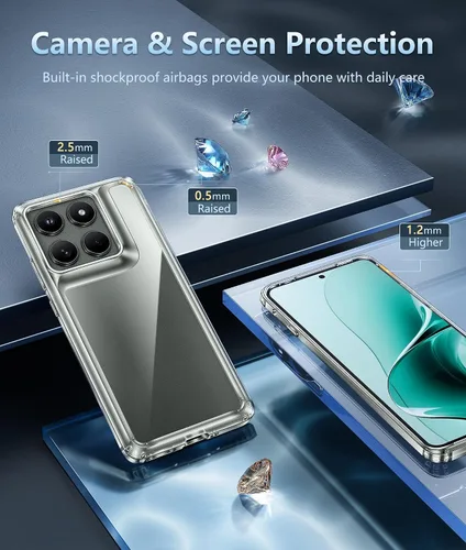 Miniatura 589 de FNTCASE Funda para iPhone 13 Pro-Max: Fundas magnéticas transparentes compatibles con Magsafe Slim anti amarillamiento protección contra caídas