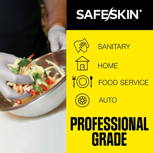 Miniatura 5 de SAFESKIN Nitrile Exam Gloves Disposable - 3.5 Mil, Gray, Powder Free Gloves for Medical, Dental, Cleaning, Cooking