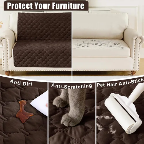 Miniatura 4 de Smiry - Manta impermeable suave, reversible y lavable para perros, cama para gatos y perros a prueba de fugas, funda para sofá y muebles, 30 x 70