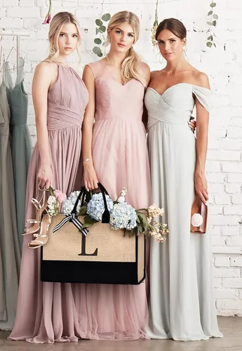 Miniatura 151 de Initial Canvas Tote Bag Birthdays Gift for Women Mom Teacher Friend Bridesmaid,Custom for Wedding Beach Holidays