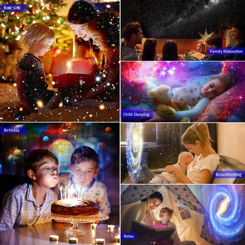 Miniatura 6 de Proyector de estrellas, proyector de planetario para dormitorio, luz nocturna de galaxia ultra clara con 13 discos Galaxy reemplazables 4K