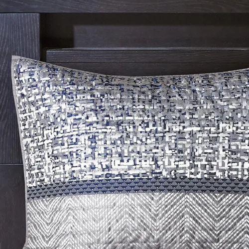 Miniatura 20 de Madison Park Juego de edredón Queen de jacquard lustroso y purpurina, conjunto de cubrecama para cama tamaño Queen – para todas las estaciones