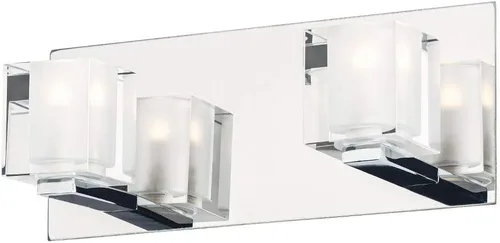Miniatura 4 de ET2 E32032-18PC Bloques de construcción LED compatibles con ADA, montaje en pared para tocador de baño, 2 luces, 4.4 vatios totales, 5 pulgadas