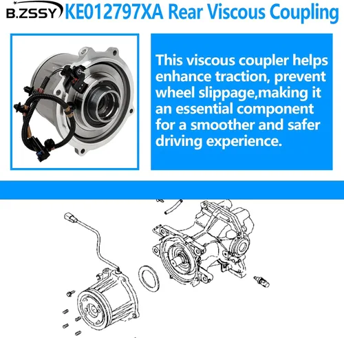 Miniatura 2 de Acoplamiento viscoso diferencial trasero compatible con Mazda CX-3 CX-5 CX-9 2.0 2.5L AWD Acoplador viscoso del eje trasero de repuesto