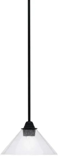 Miniatura 101 de Toltec Lighting Paramount - Mini colgante de 1 luz en acabado negro mate con cristal de arte perla de 7 pulgadas y estilo negro