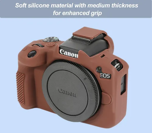 Miniatura 5 de Pocoukate Funda para cámara Canon EOS R50, funda protectora de silicona suave con protector de pantalla EOS R50 Accesorios para Canon EOS R50 Cámara