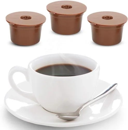 Miniatura 7 de 3pcs Recargable Cápsula de Café Reutilizable Filtro de Café Taza de Repuesto para Máquina de Café (Café)