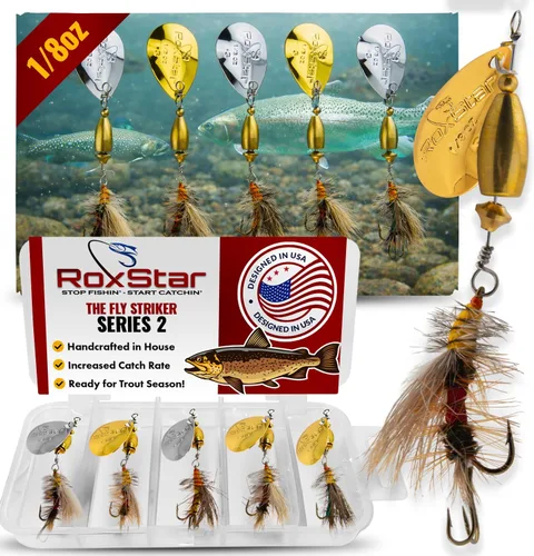 Miniatura 9 de RoxStar Fly Strikers Proven Nationwide to Out-Fish Any Spinner Hand-Tied in The USA Most Versatile Fishing Spinner Ever! Trout, Bass, Steelhead