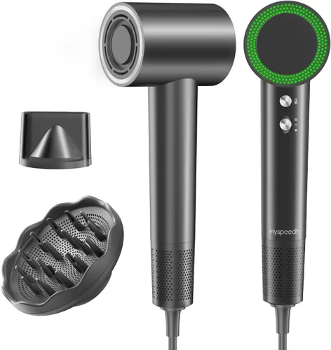 Miniatura 10 de Secador de pelo con motor de 110000 RPM de alta velocidad de 1400 W para secado rápido de 1 a 5 minutos, 3 niveles de viento caliente/frío y 49 dB