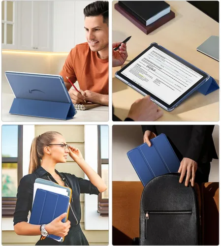 Miniatura 8 de MoKo - Funda para tableta Amazon Kindle Fire HD 10 (13ª generación, versión 2023) de 10.1 pulgadas, funda de piel sintética con soporte triple