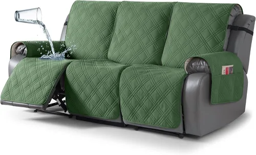 Miniatura 53 de TAOCOCO Fundas para Sillón de Dos Plazas Reclinable 100% Impermeables, Fundas Divididas para Loveseat Reclinable, Funda Antideslizante para Sofá