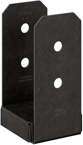 Miniatura 15 de Simpson Strong-Tie APLH24R Outdoor Accents ZMAX, colgador de vigas de luz negra para 2x4 áspero (paquete de 12)