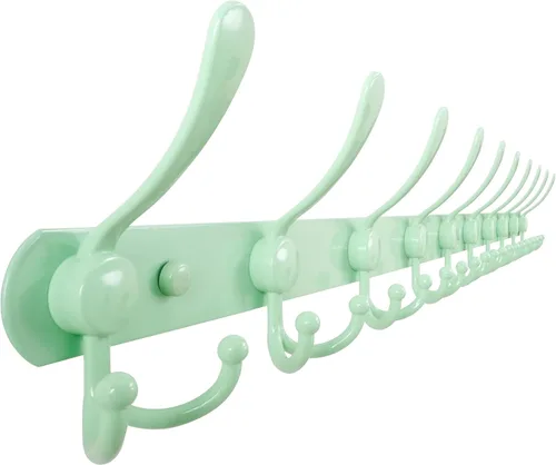 Miniatura 18 de Dseap - Perchero para pared, 5 ganchos triples, resistente, acero inoxidable, riel de gancho de metal para abrigos, sombreros, toallas, bolsos