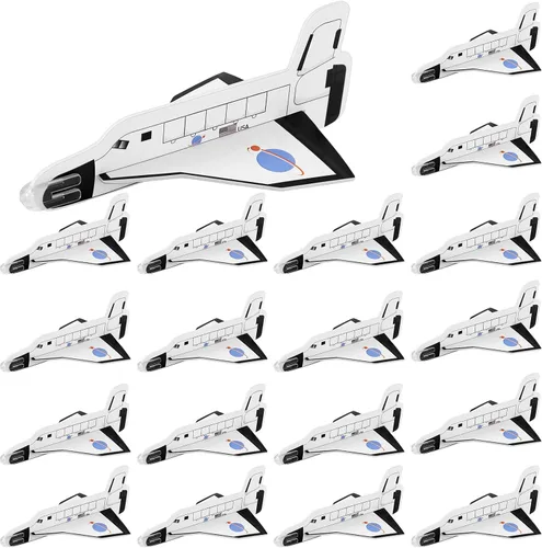 Lewtemi Juego de 36 planeadores, juguetes de transporte espacial, juguetes voladores para niños y niñas, planeador de avión de espuma para recuerdos