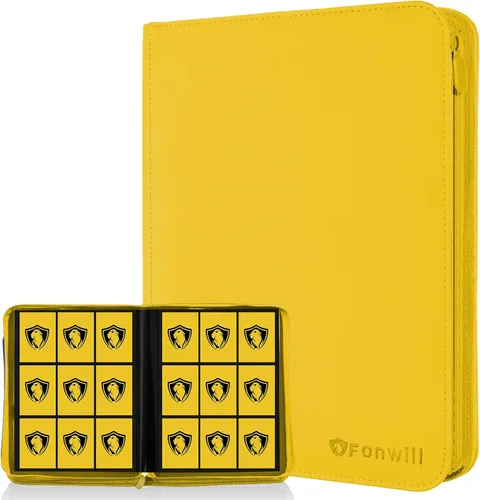 Miniatura 9 de Carpeta de tarjetas coleccionables de 9 bolsillos, libro de tarjetas premium para 360 tarjetas, álbum de tarjetas resistente para tarjetas