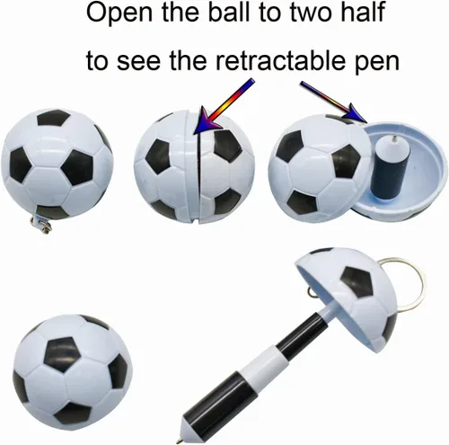 Miniatura 4 de 6 bolígrafos de fútbol novedosos bolígrafos de fútbol, bolígrafos temáticos deportivos, bolígrafo de gel retráctil para tinta azul