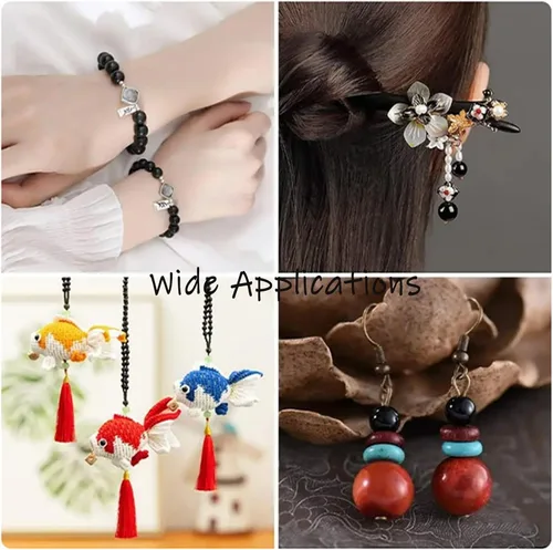 Miniatura 6 de YouLuo 200 piezas de cuentas de perlas de cristal redondas, cuentas de perlas pequeñas checas de satinado lustroso para hacer joyas, cuentas sueltas