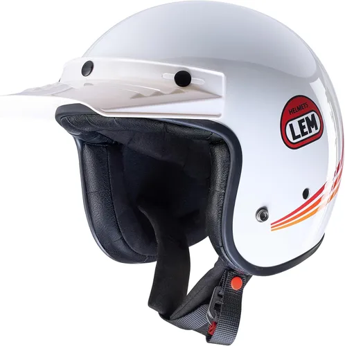 Miniatura 10 de LEM Medio casco de motocicleta, para hombres y mujeres, casco de motocicleta y scooter certificado DOT, estilo vintage para montar en crucero