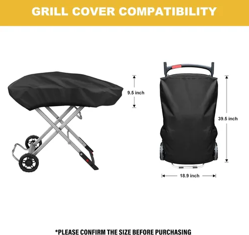 Miniatura 2 de Cubierta para parrilla Weber Traveler 9010001, resistente al agua, tela Oxford resistente a la intemperie