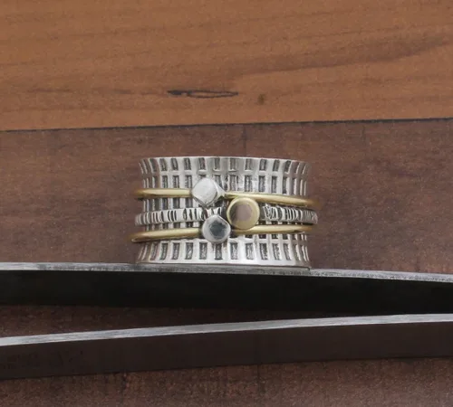 Miniatura 88 de Boho Spinner Ring, Mothers Day Gift, Silver 925 Women Ring, Sterling Silver 925 Ring, Fidget Spinner Ring,Women Silver Anxiety Ring