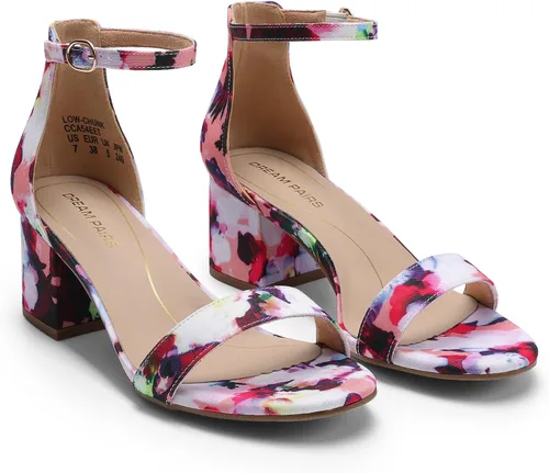 Miniatura 3 de DREAM PAIRS - Sandalias de tacón ancho y bajo para mujer