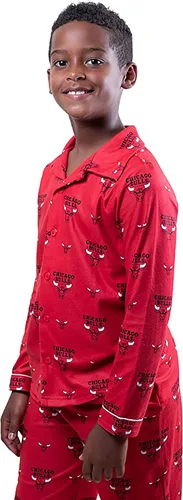 Miniatura 3 de Ultra Game NBA Boys 2-Piece Loose-fit Button Down Pajamas Set (Sizes 4-20)